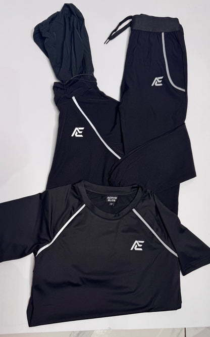 Acel Kids Tracksuit & T-Shirt - Black