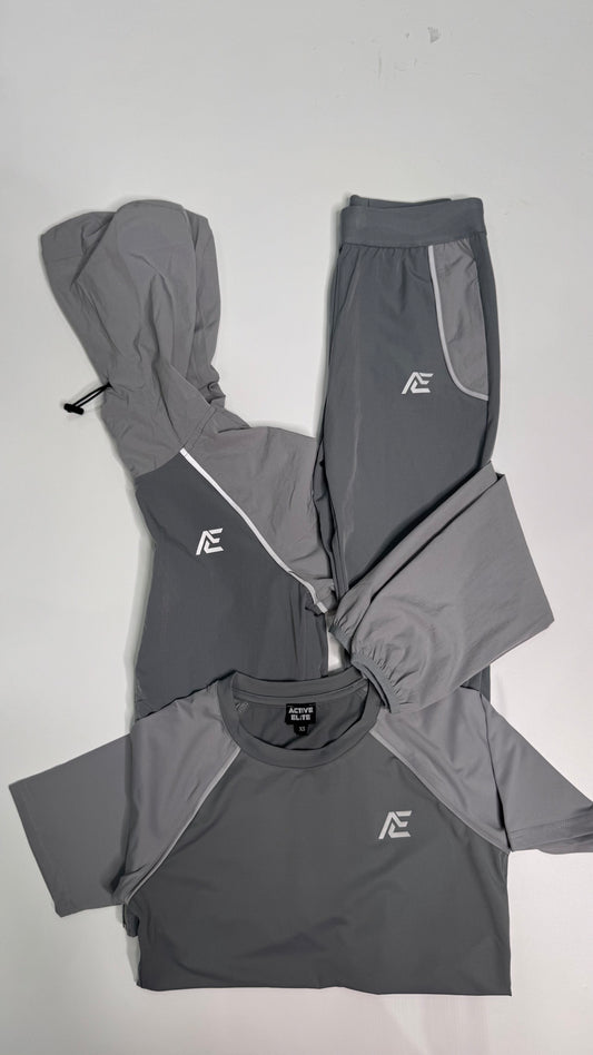 Acel Kids Tracksuit & T-Shirt - Grey