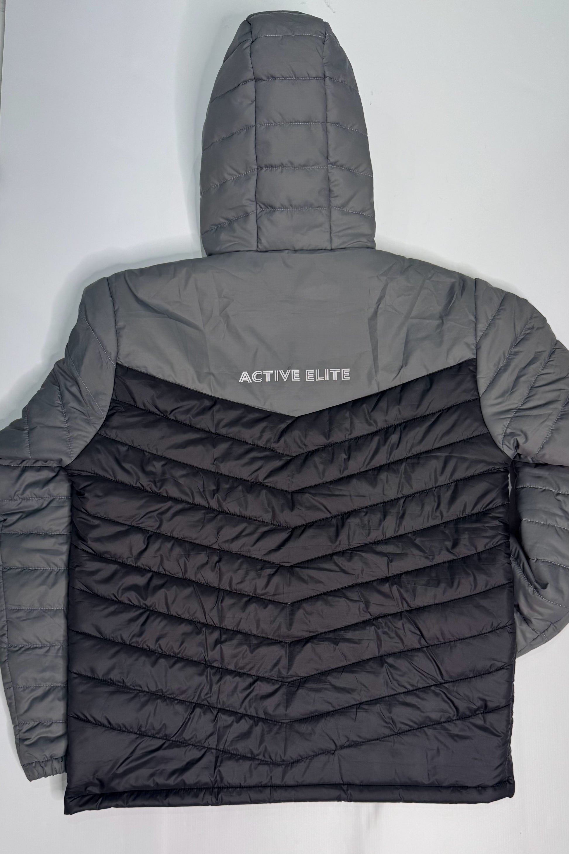 Waterproof Coat - Black & Grey - Back